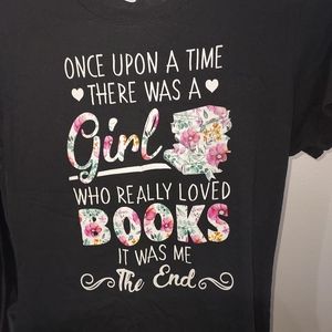 FLORAL BOOK TSHIRT (NWOT)